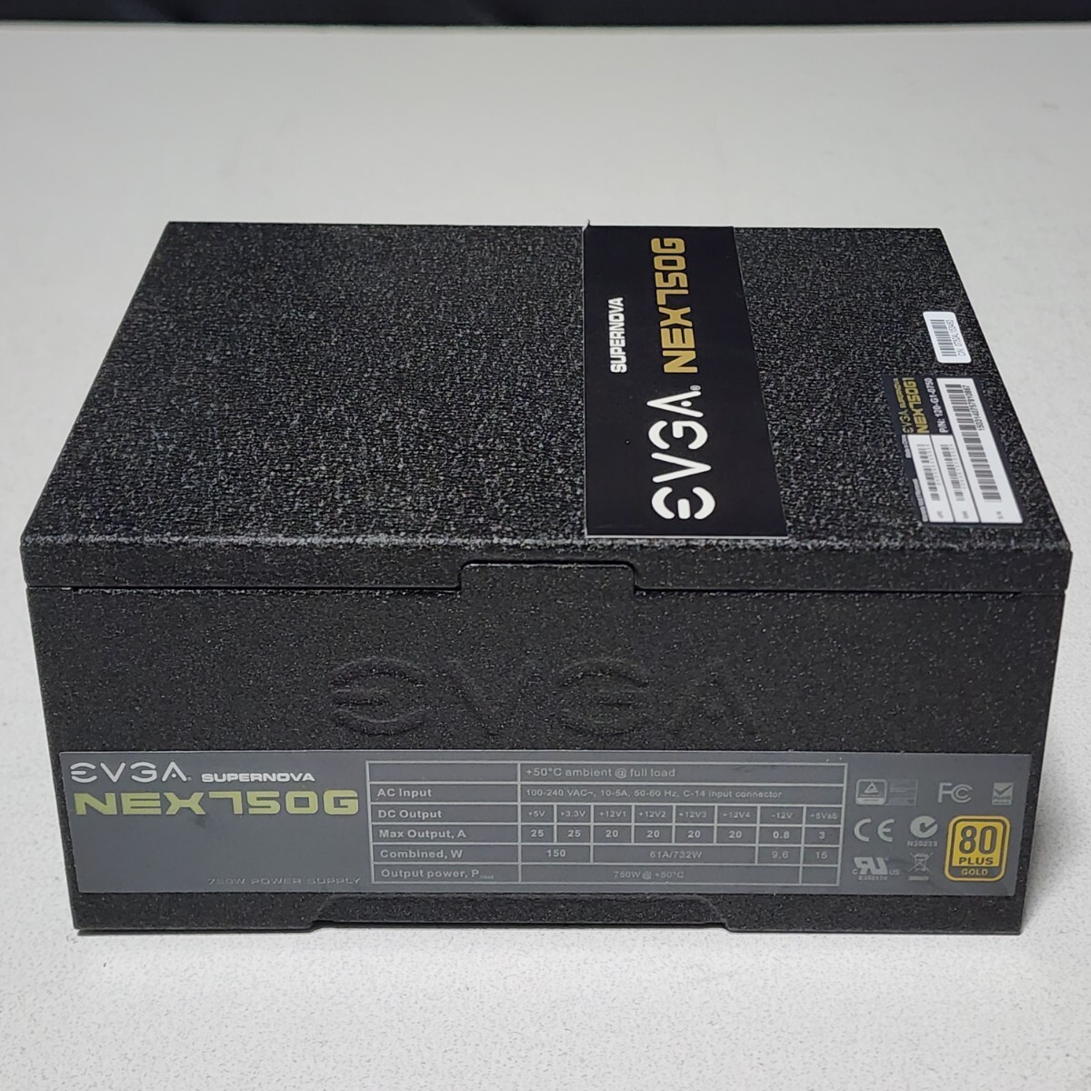 EVGA SUPERNOVA NEX750G1 750W 80PLUS GOLD認証 ATX電源ユニット フルプラグイン 動作確認済み PCパーツ
