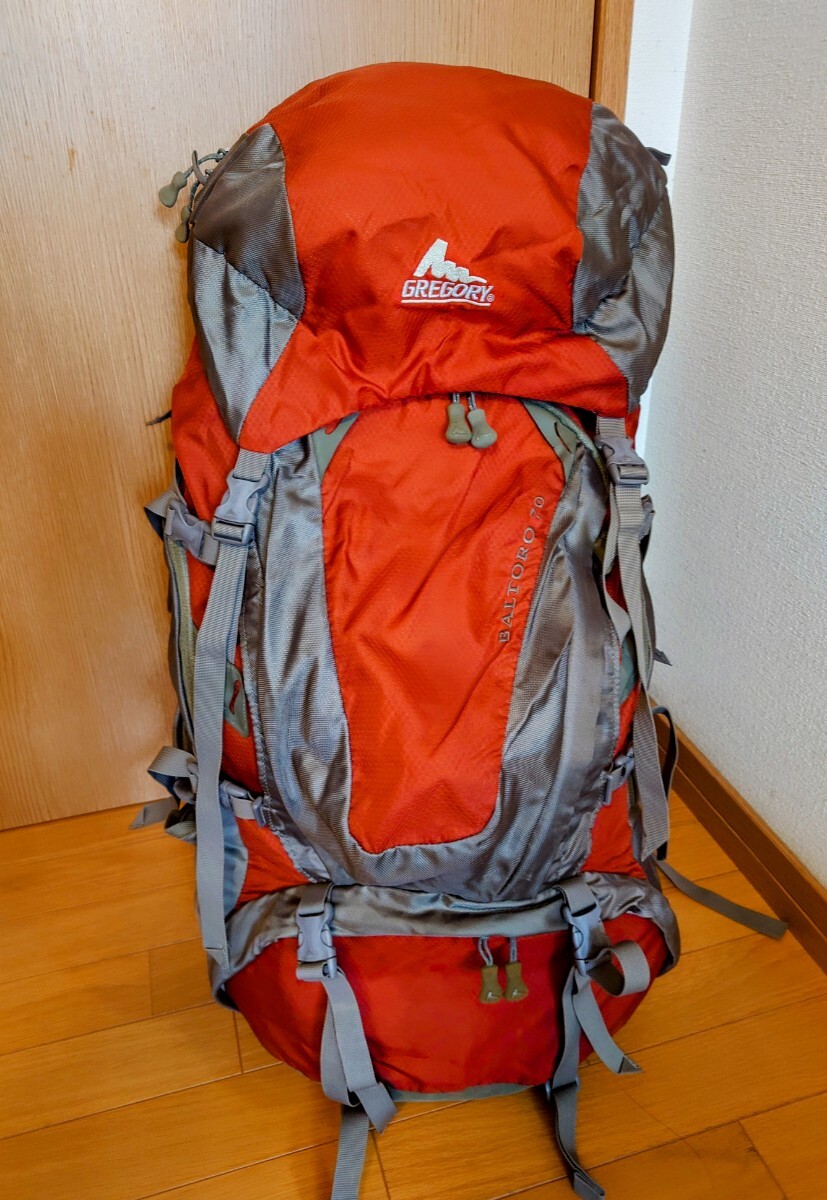 GREGORY BALTORO 70/ Gregory bar Toro 70 old Logo mont-bell rucksack with cover . free shipping 