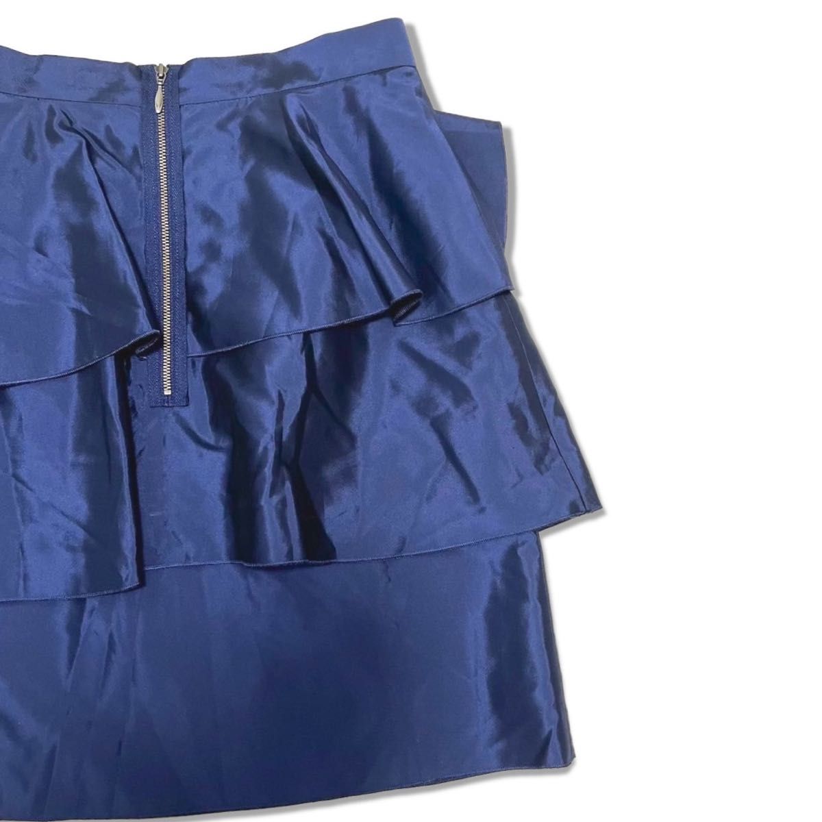 LANVIN en Bleu ランバンオンブルー フリルスカート ブルー 青 LANVIN en Bleu ランバンオンブルー フリルスカート ブルー 青