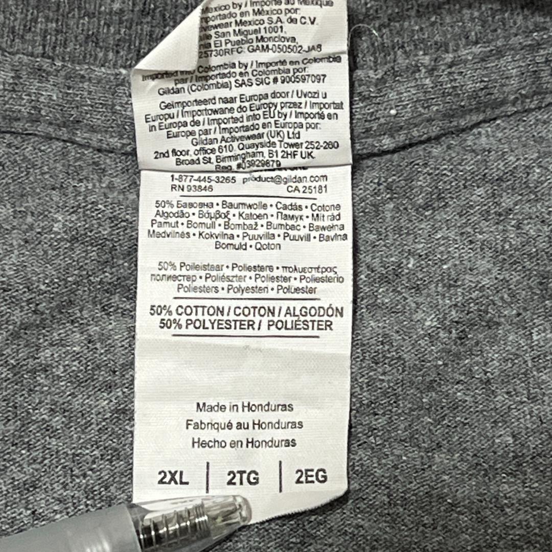 GILDAN 半袖Tシャツ アニマルT シベリアンハスキー 企業ロゴ e45 XL〜XXL相当