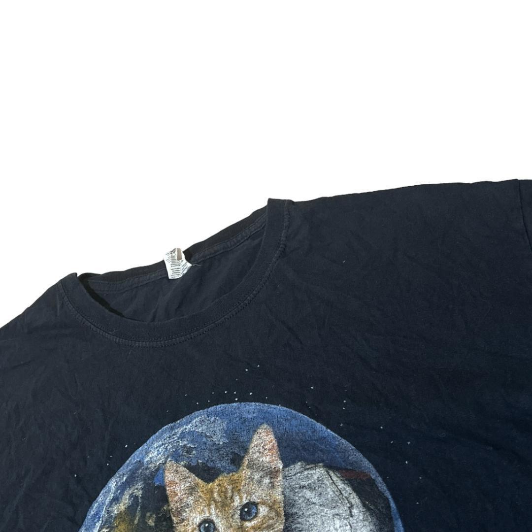 フルーツオブザルーム 半袖Tシャツ アニマルT 猫 宇宙服 地球 e55 XL相当