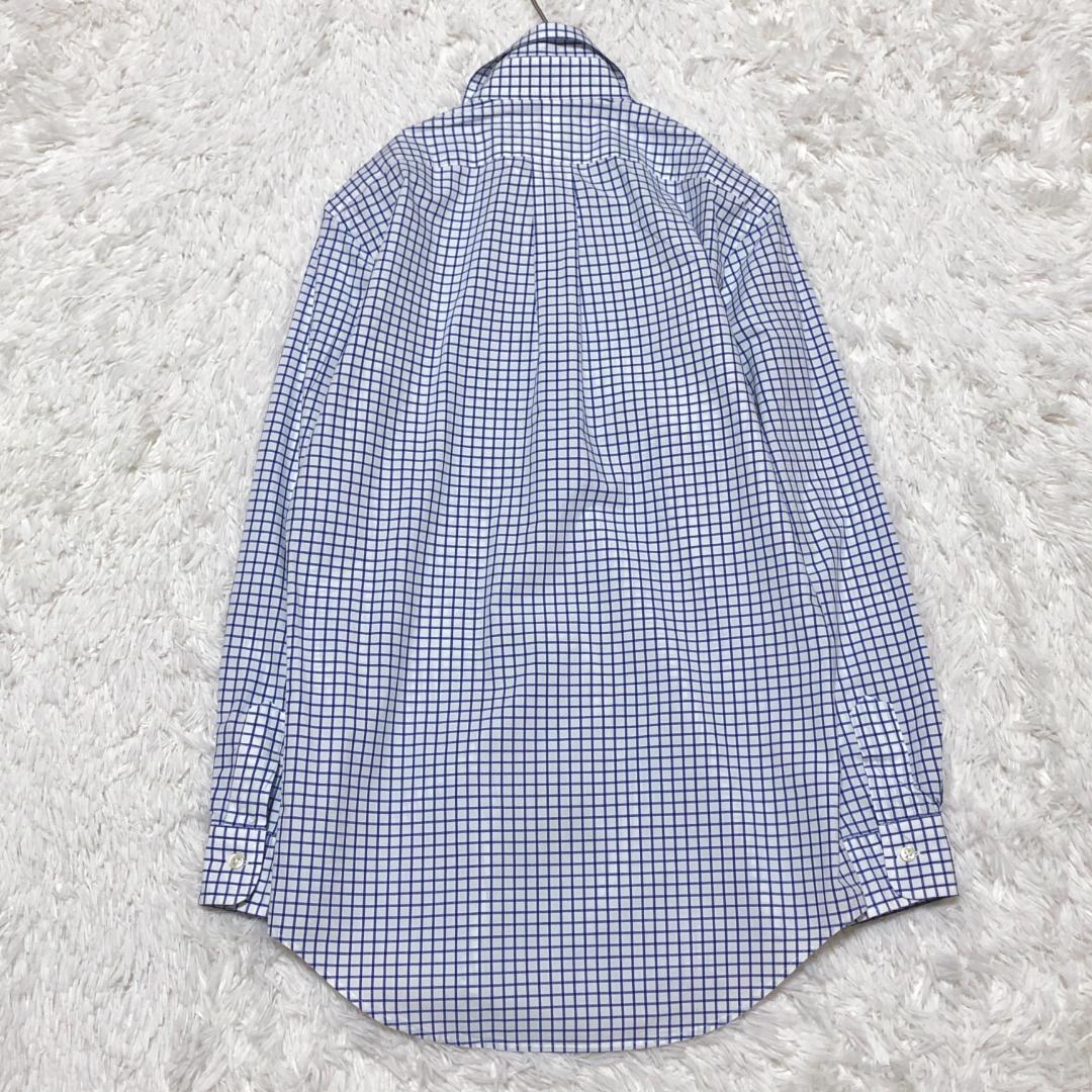ラルフローレン BD長袖シャツ 青白チェック SLIMFIT ポニー刺繍 ラルフローレン BD長袖シャツ 青白チェック SLIMFIT ポニー刺繍