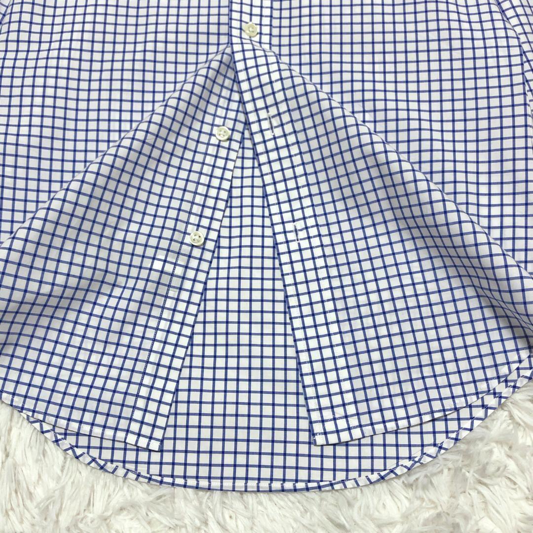 ラルフローレン BD長袖シャツ 青白チェック SLIMFIT ポニー刺繍 ラルフローレン BD長袖シャツ 青白チェック SLIMFIT ポニー刺繍