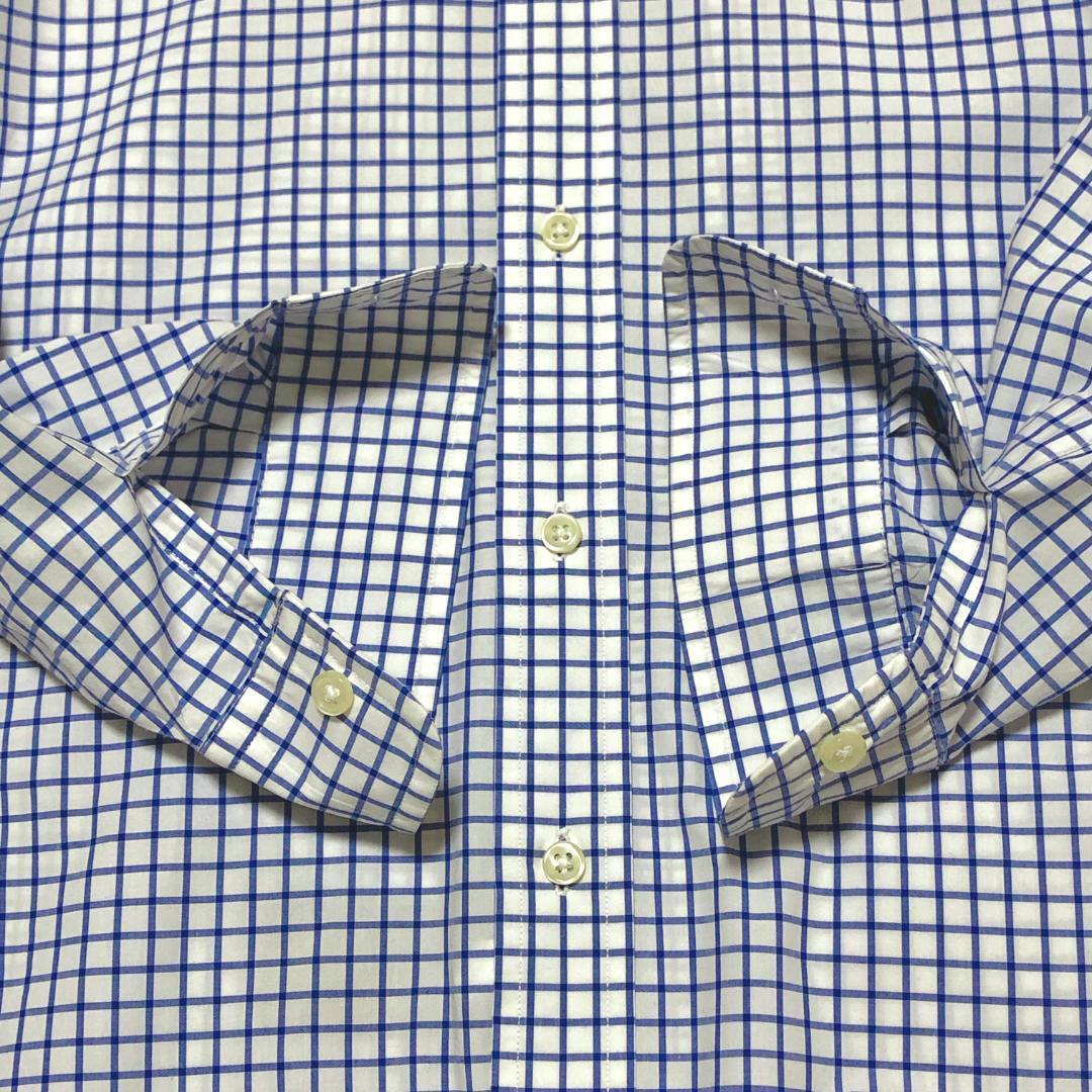 ラルフローレン BD長袖シャツ 青白チェック SLIMFIT ポニー刺繍 ラルフローレン BD長袖シャツ 青白チェック SLIMFIT ポニー刺繍