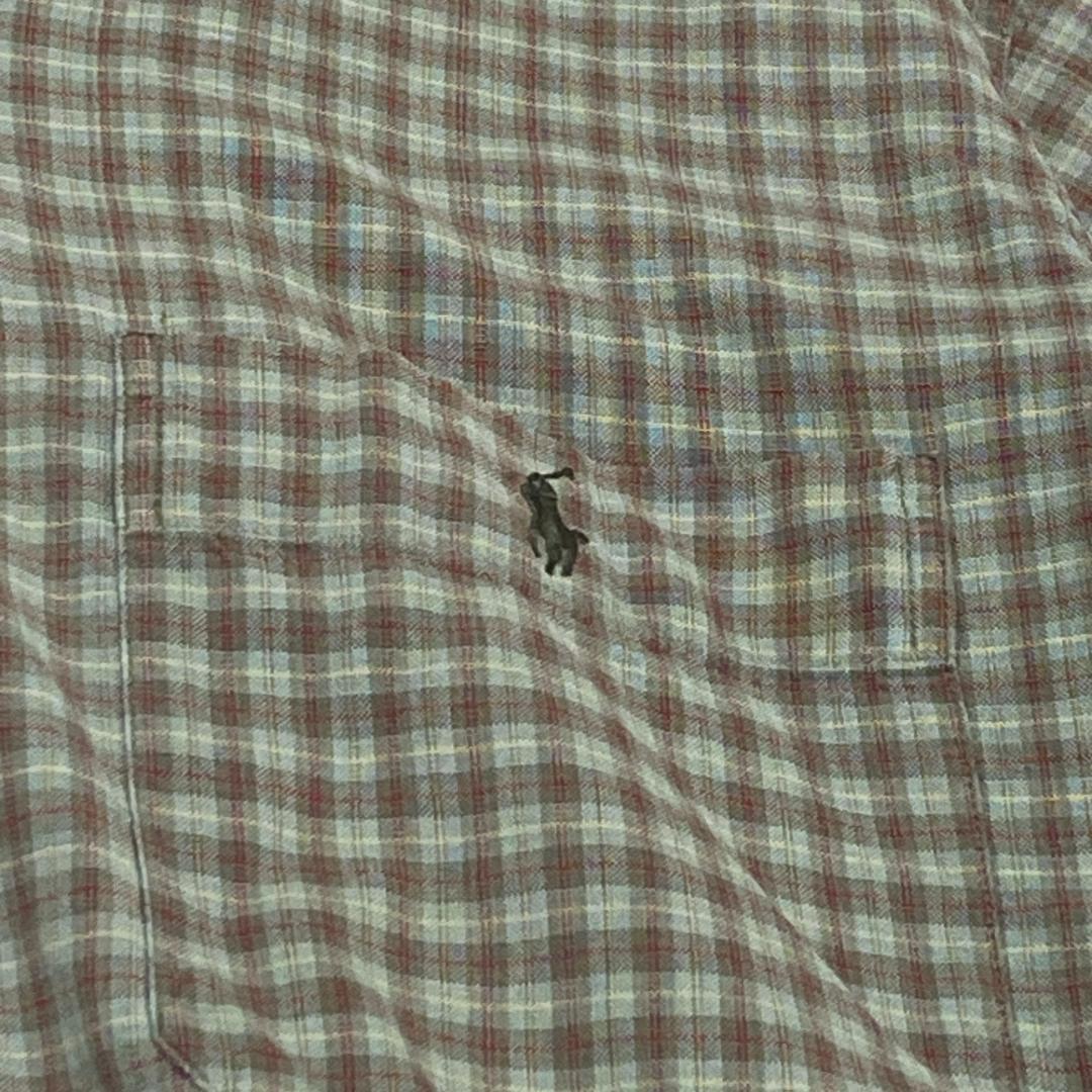 ポロラルフローレン 半袖シャツ オープンカラー ポニー刺繍 胸ポケットf67① XL相当_画像4