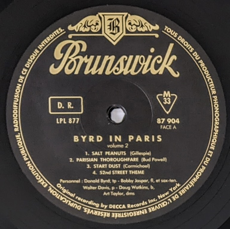 Donald Byrd ドナルド・バード Quintet - Parisian Thoroughfare 1,000枚限定リマスター再発Monoアナログ・レコード