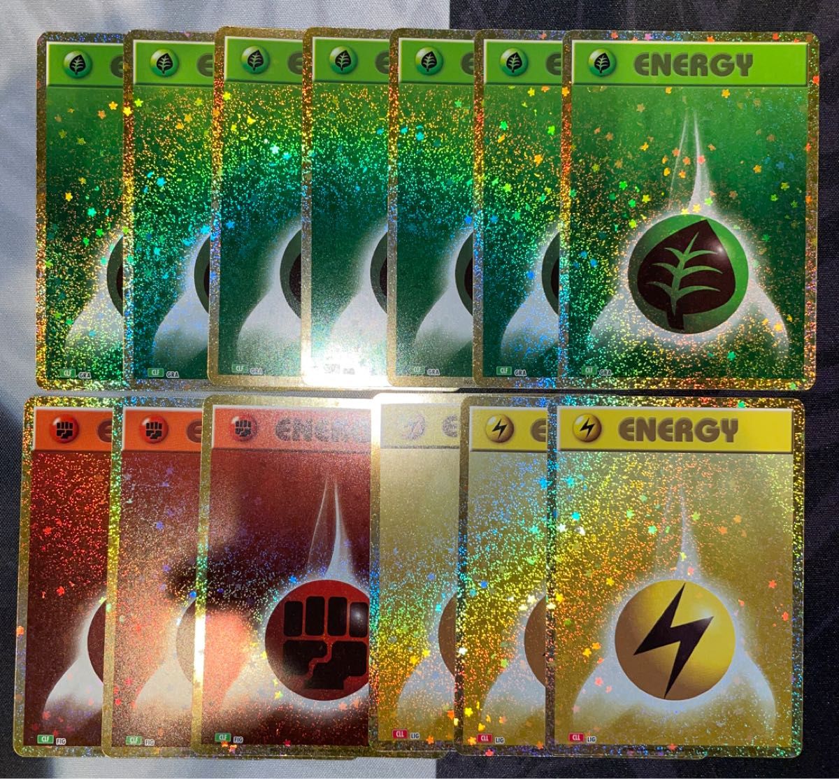 ポケモンカードゲーム　classic 草エネルギー7枚　闘エネルギー3枚　雷エネルギー3枚