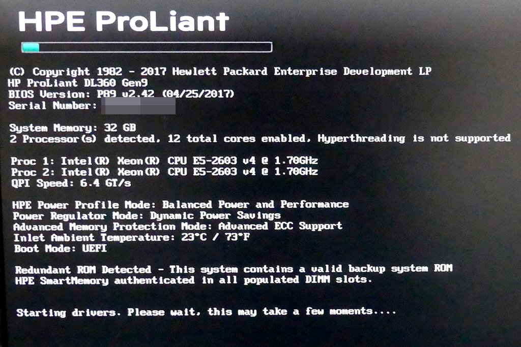 HP ProLiant DL360 Gen9 Xeon E5-2603v4(6Core 1.70GHz)(2) 32GB(RAM) 300GB(6) 600GB(2) 1Uサイズ サーバー中古 〇 S2404-6317_画像9
