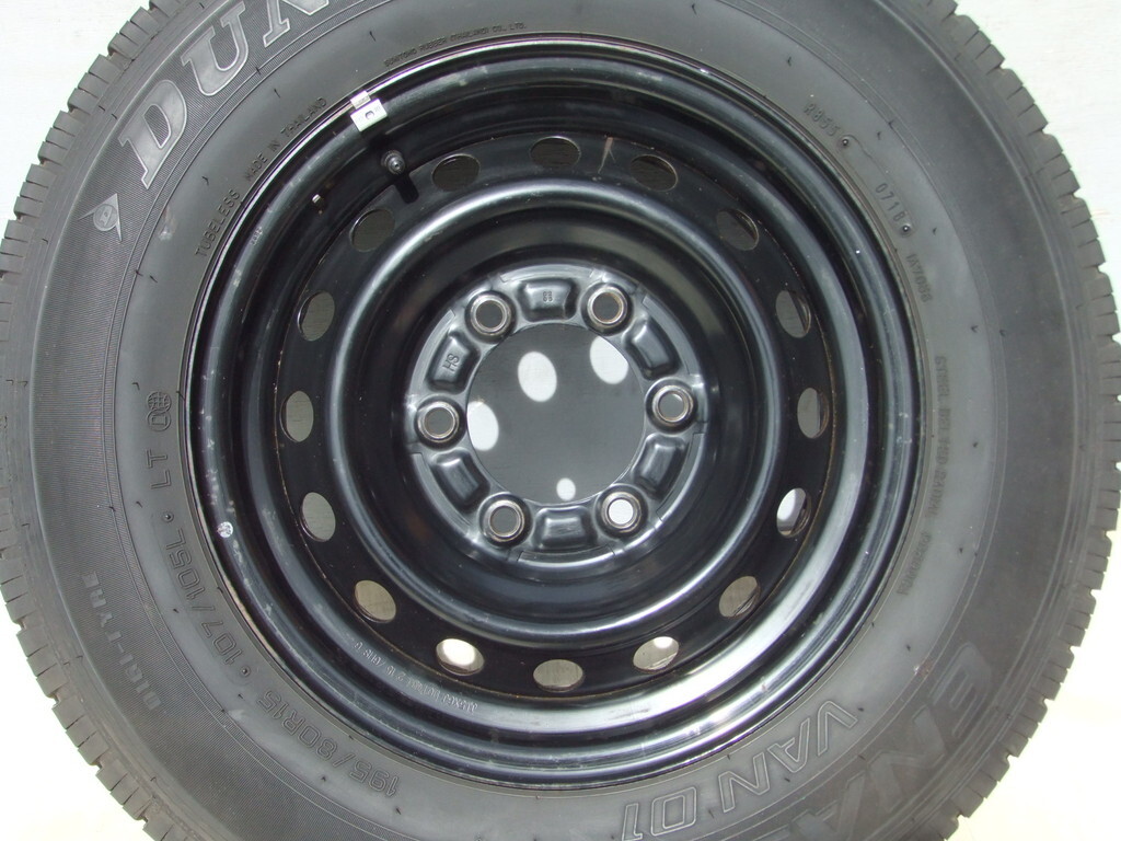 トヨタ純正ホイール 200系 ハイエース 6J 139.7 +35 夏 2018年製 VAN01 195/80R15 LT 1本 会社宛 送料無料 F06C_画像3