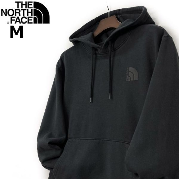 売切り【正規新品】THE NORTH FACE◆GARMENT DYE HOODIE プルオーバー パーカー US限定 ガーメントダイ 立体ロゴ(M)黒 181130-10_画像2