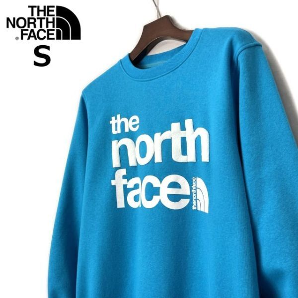 売切り【正規新品】THE NORTH FACE COORDINATES CREW トレーナー スウェット US限定 裏起毛 立体ロゴ グラフィック(S)青 181130-33_画像2