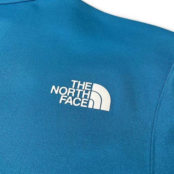 売切り【正規新品】THE NORTH FACE◆TAGEN 1/4 ZIP FLEECE フリース US限定 裏起毛 ハーフドームロゴ 男女兼用(M)青 水色 180915-25_画像8