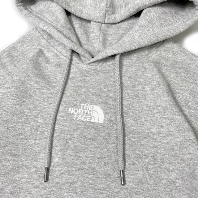 売切り【正規新品】THE NORTH FACE◆W EVOLUTION HI LO HOODIE プルオーバー パーカー US限定 ショート丈 ロゴ刺繍(XS)グレー 181130-10_画像6