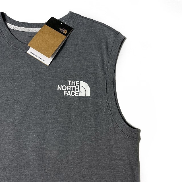 売切り【正規新品】THE NORTH FACE BOX NSE TANK タンクトップ Tシャツ US限定 ボックスロゴ グラフィック コットン(L)グレー 180903-15_画像5