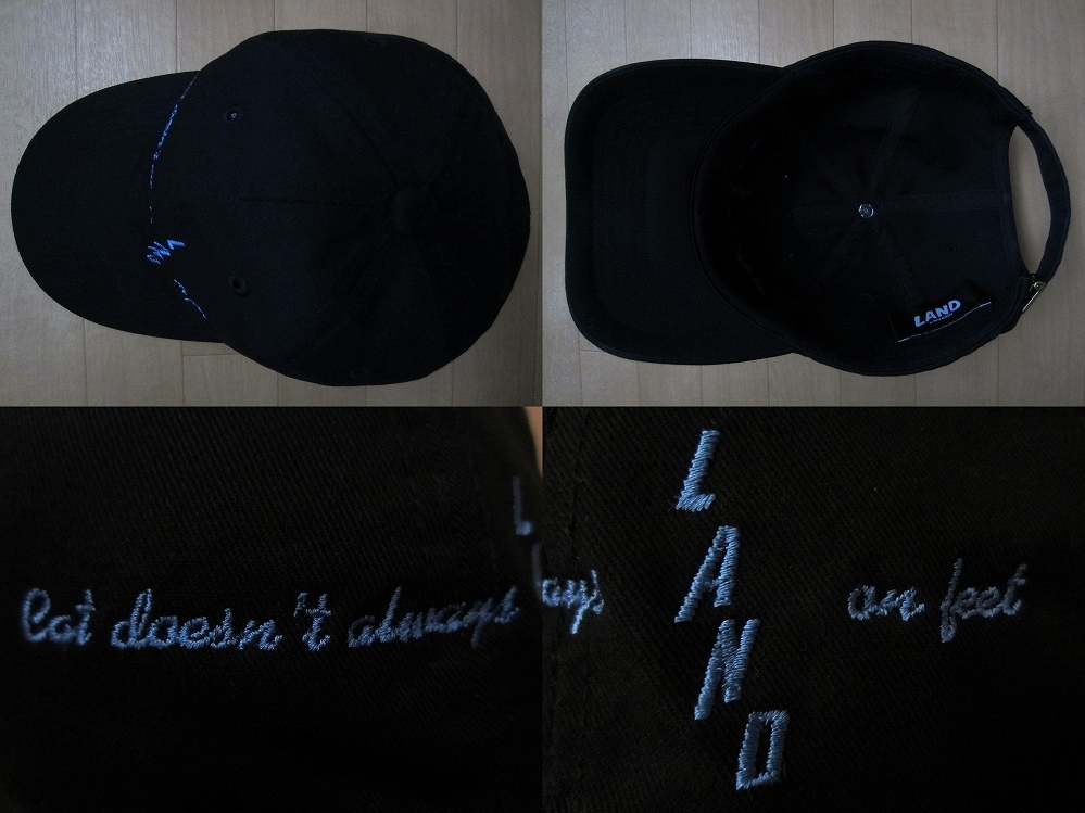 LAND by MILKBOY message embroidery cotton cap black Ran Dubai Milkboy CAP MILK BOY hat hat cat cat cat Cat..