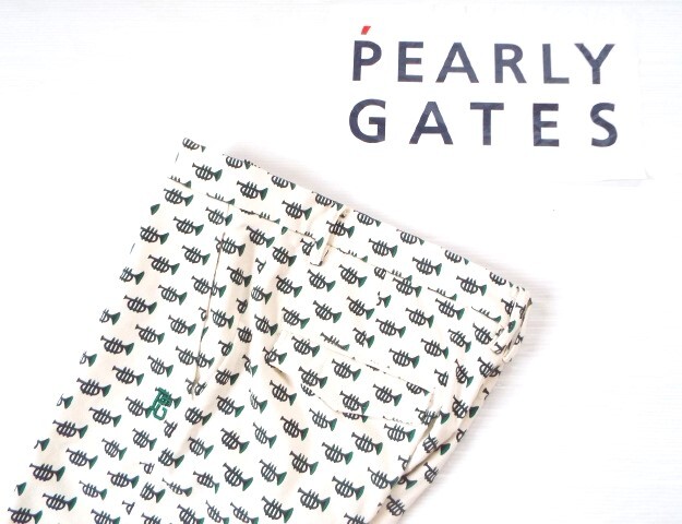 ★美品★PEARLY GATES パーリーゲイツ / w78-82㎝ / PG89 トランペット柄 ストレッチパンツ / サイズ４の画像2