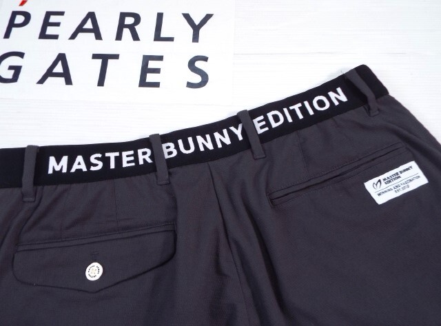 * beautiful goods * master ba knee by PEARLY GATES / size 5 / w82-86./ with logo rib stretch shorts 