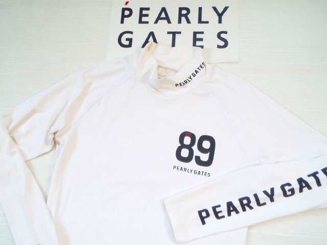 ★PEARLY GATES パーリーゲイツ / PG89 ロゴプリント モックネック インナーシャツ / サイズ４ の画像1