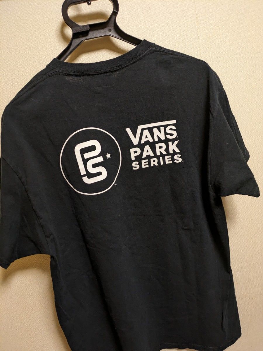 VANS ロゴ 半袖 Tシャツ　モノトーン　Lサイズ　バクプリ