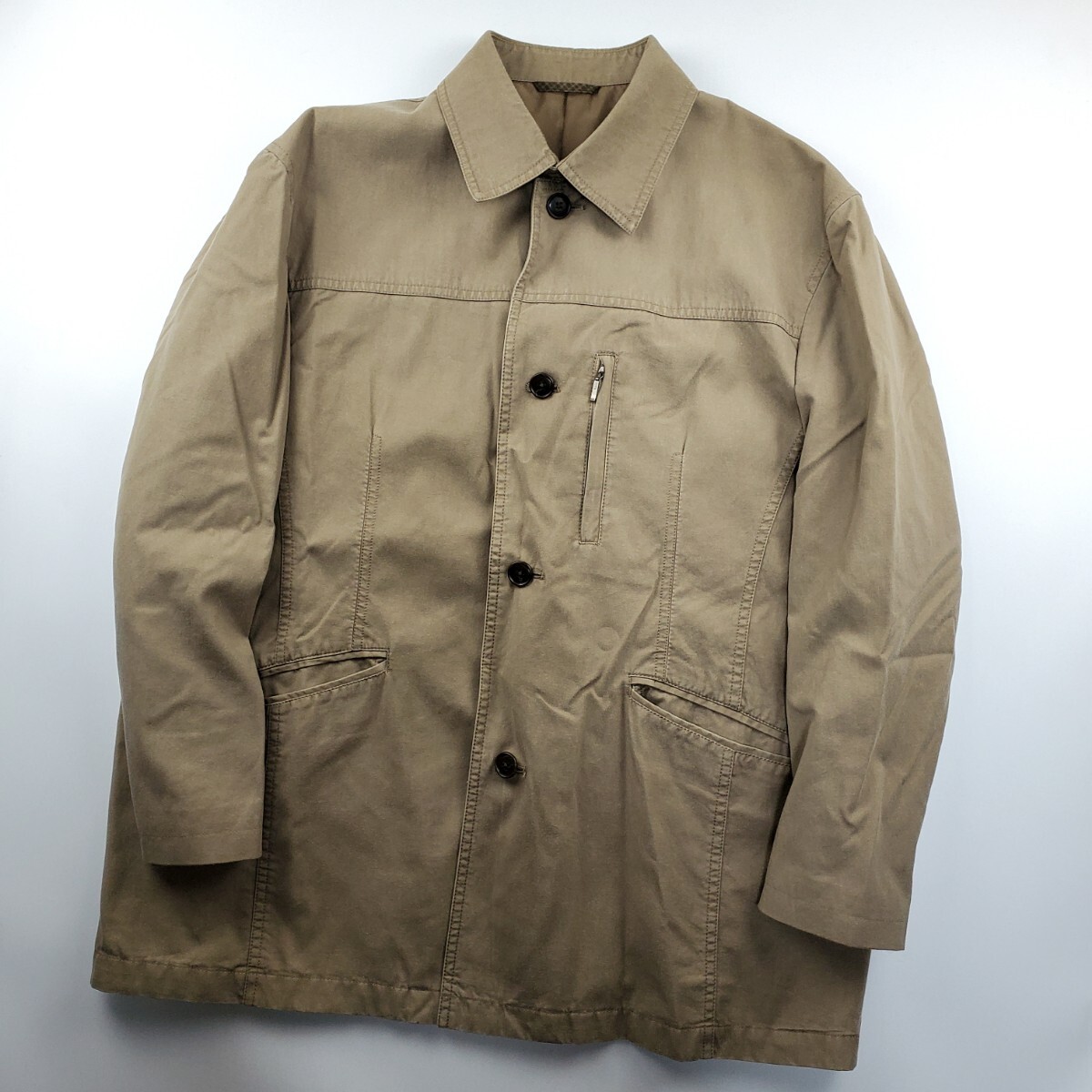 ＊a 【大きいサイズ】 ELEL men's ジャケット カバーオール 4Lサイズ 紳士服 メンズ アウター 茶 ブラウン_画像1