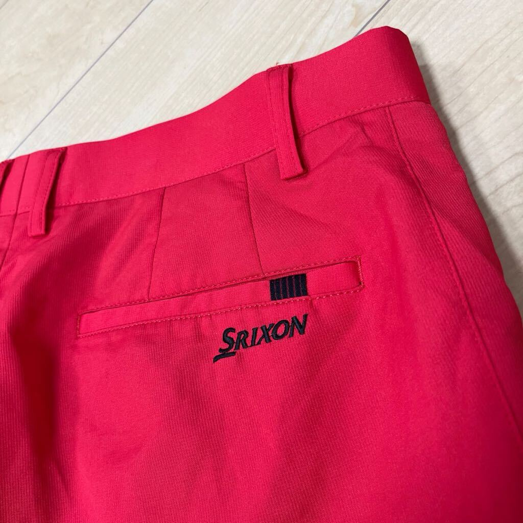 SRIXON スリクソン　GOLF ゴルフパンツ　ハーフパンツ　ゴルフウェア　メンズ　85 SIZE 赤　レッド　スポーツ　デサント_画像3
