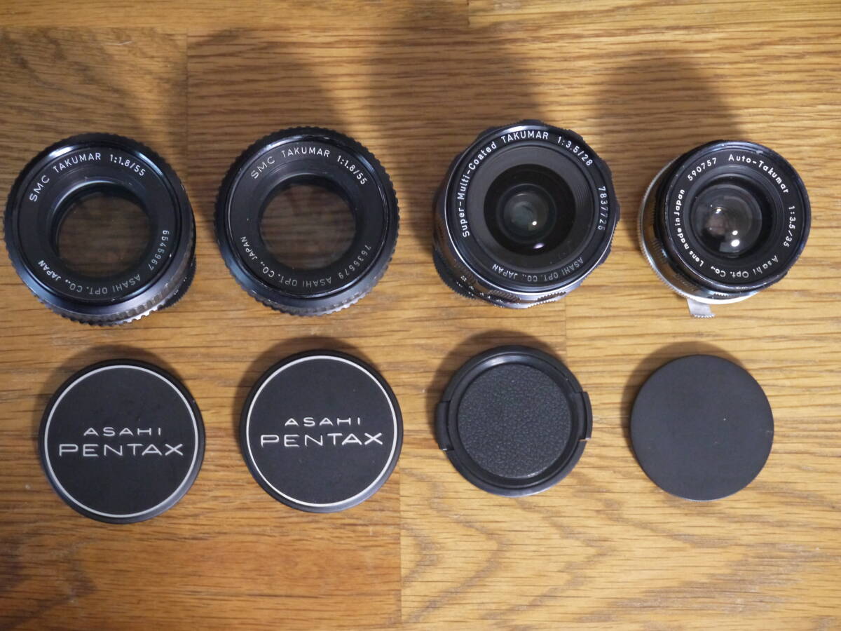 キャノン Canon EOS 5D Mark iii マーク3　オールドレンズ４本！ 純正レンズ２本！　その他おまけ多数！！_左の２つは同じ物です。裏キャップはなし。