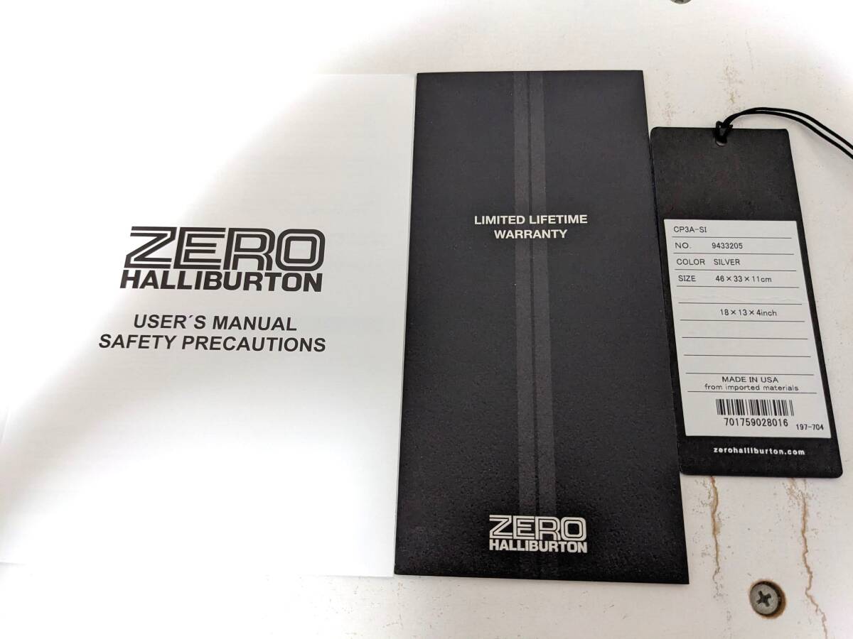 未使用品 ZERO HALLIBURTON ゼロハリバートン CP3A-SI TSAロック アルミ アタッシュケース ビジネスバッグ シルバー_画像8