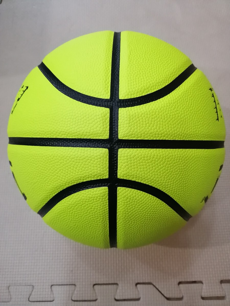 新品 バスケットボール 7号 合成皮革「TACHIKARA タチカラ FLASHBALL フラッシュボール ネオンイエロー」(検) molten MIKASA SPALDING_画像5