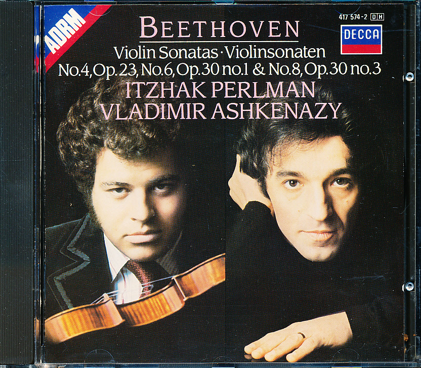 西独盤　ベートーヴェン　ヴァイオリン・ソナタNo.4,6,8　パールマン／アシュケナージ_画像1