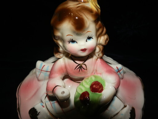 昭和レトロ 前掛ドレス人形 1960~70年代　アンティーク 陶器_画像3