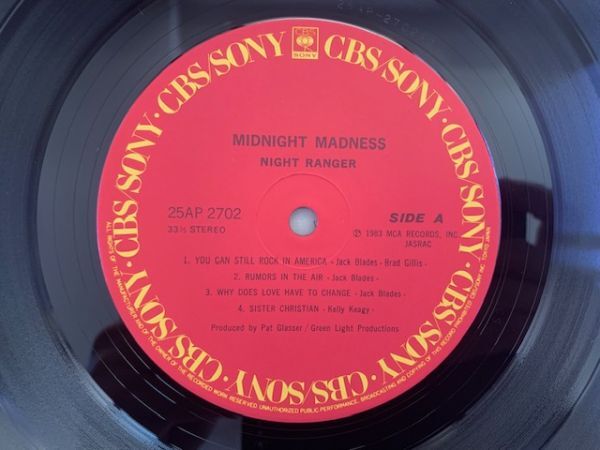 ナイト・レンジャー NIGHT RANGER / MIDNIGHT MADNESS 国内盤 25AP2702_画像4