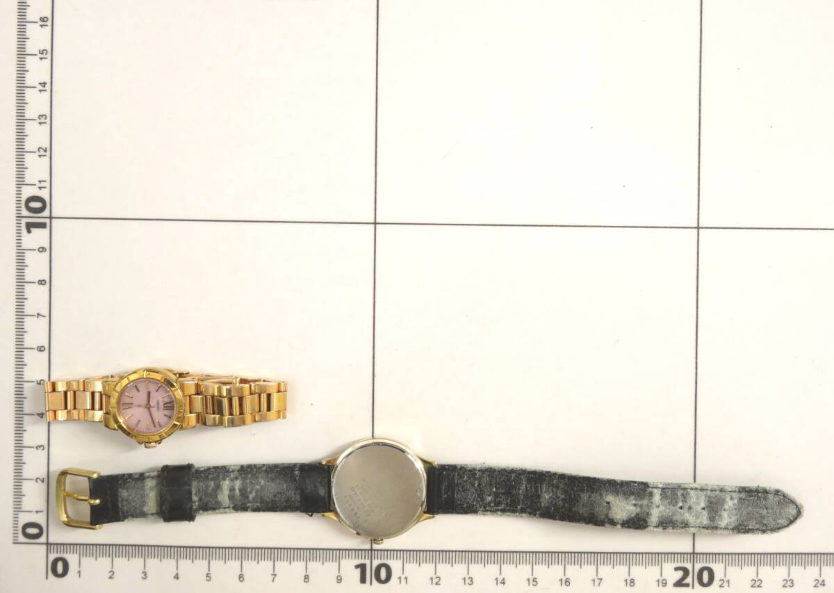 1円 ジャンク品 セイコー V111-0AC0 5P31-6160 レディース腕時計 セット BV219の画像8