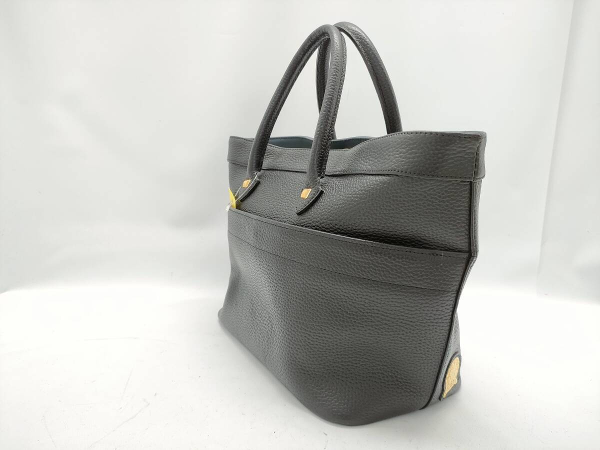 1 иен прекрасный товар ADMJ кожа ручная сумочка черный BN760