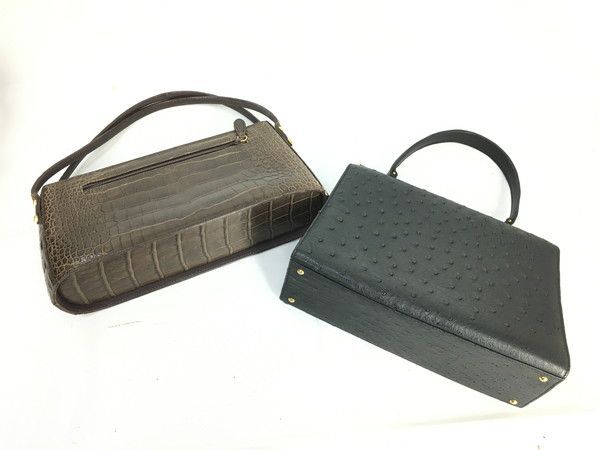 1 jpy with defect contains Ostrich other handbag shoulder bag second bag . summarize large amount set EV574