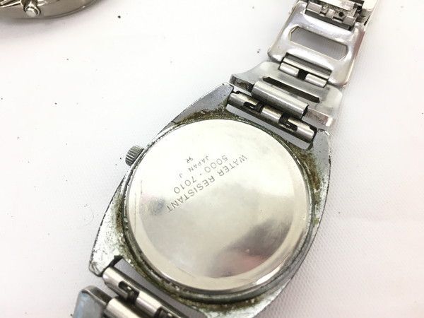 1円 ジャンク品 カシオ エルジン ブローバ 他 クオーツ メンズ腕時計 おまとめ大量セット EV625_画像10