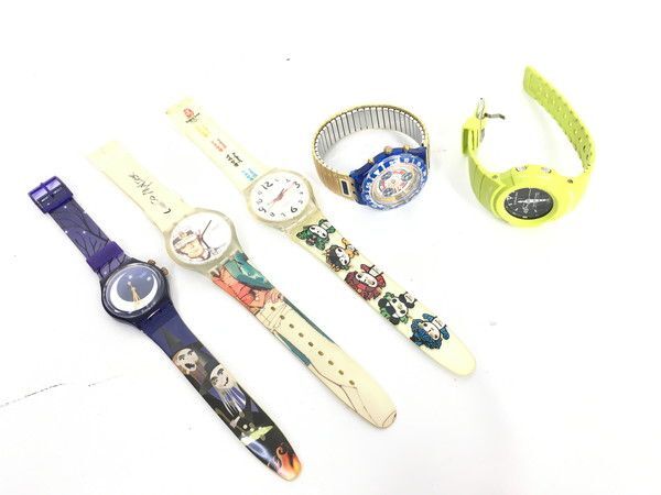 1円 ジャンク品 スウォッチ カシオ クオーツ 腕時計 おまとめ大量セット EV584_画像1