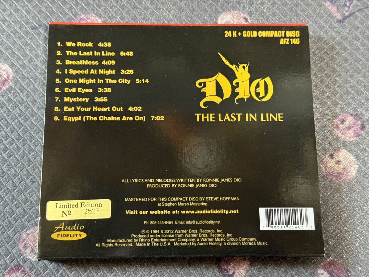 【Audio Fidelity】DIO ディオ★THE LAST IN LINE 高音質 【24K + GOLD DISC】_画像2