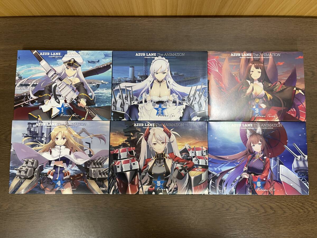 5)) アズールレーン AZUR LANE THE ANIMATION Blu-ray 初回生産限定版 全6巻 セット まとめ ブルーレイ BD 【6巻ケース破損有り】_画像1