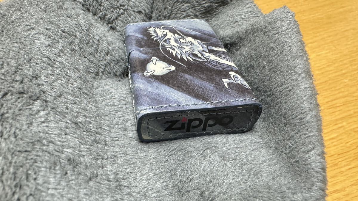 ZIPPO/ジッポー ヴィンテージ/ビンテージ 特別手工芸品 四面つなぎ絵 龍 皮巻_画像4