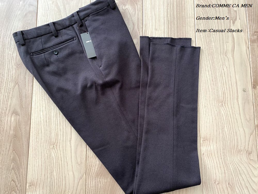  новый товар COMME CA MEN Comme Ca men твид джерси - легкий брюки 04 угольно-серый L размер 25PA10 обычная цена 20,900 иен 