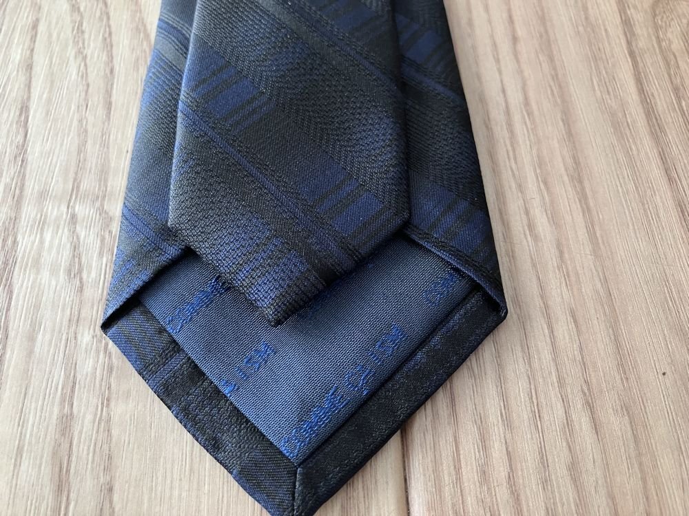  new goods COMME CA ISM Comme Ca Ism men shadow check silk necktie 09 navy F size 06NW13 regular price 3,900 jpy 