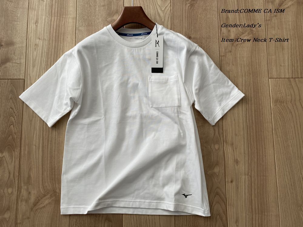  new goods COMME CA ISM Comme Ca Ism MIZUNO collaboration item big T 01 white L size 95TP02 regular price 7,900 jpy 