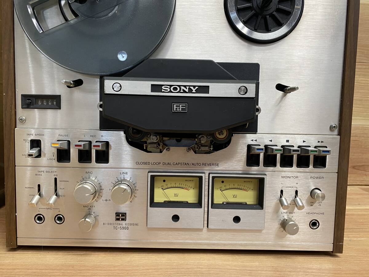 ４ SONY ソニー TC-5960 オープンリールデッキ オーディオ機器 通電確認済みの画像3