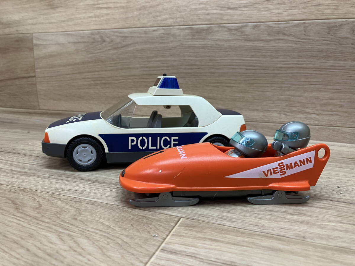 63. secondhand goods Play Mobil patrol car .. Bob attrition - horse bird tree doll etc. various together present condition goods . toy block 