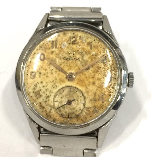 オメガ スモセコ スモールセコンド 手巻き 機械式 アンティーク 腕時計 メンズ 社外ブレス ファッション小物 OMEGAの画像1