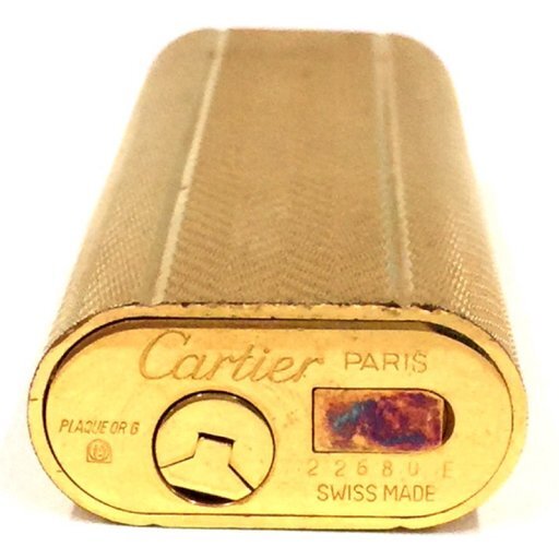 1円 カルティエ オーバル型 ガスライター ゴールドカラー 高さ6.9cm ブランド小物 喫煙グッズ Cartier A11631_画像7