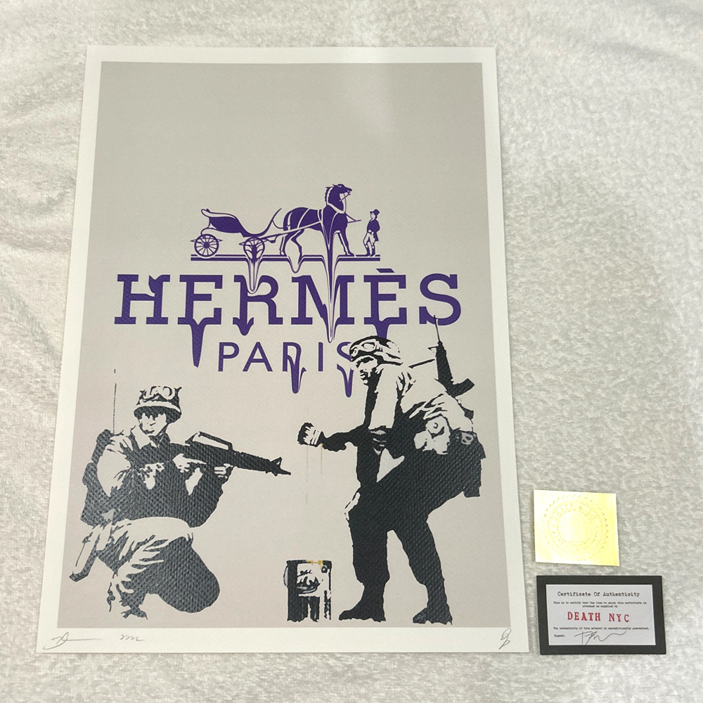 世界限定100枚 DEATH NYC バンクシー Banksy「CND Soldiers」エルメス HERMES Dismaland ポップアート アートポスター 現代アート KAWS_画像1