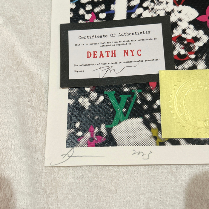 世界限定100枚 DEATH NYC オードリーヘップバーン ルイヴィトン LOUISVUITTON ポップアート アートポスター 現代アート KAWS Banksyの画像2