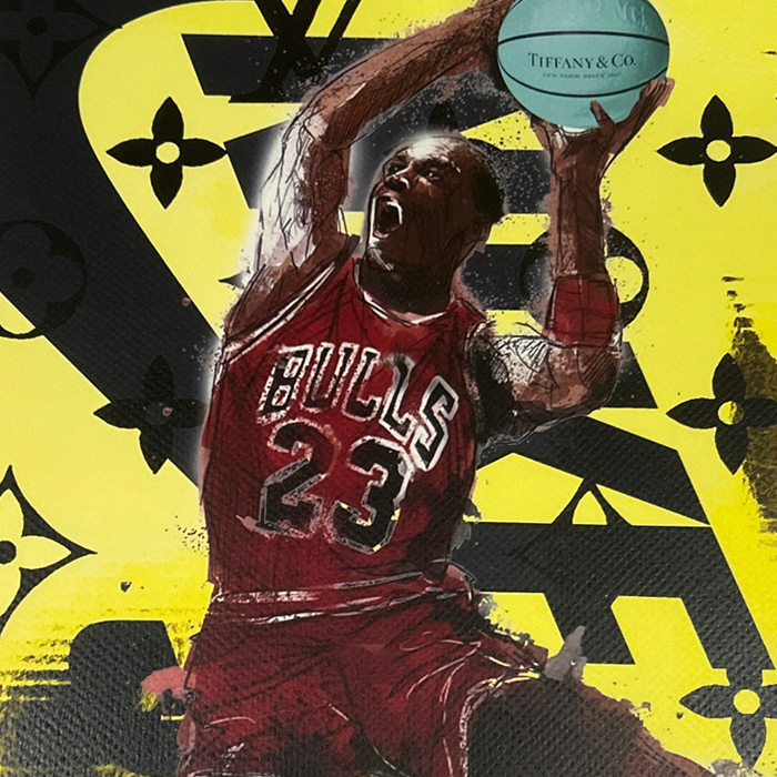 DEATH NYC マイケルジョーダン ルイヴィトン ナイキ NIKE SNKRS NBA 世界限定100枚 ポップアート アートポスター 現代アート KAWS Banksy_画像4