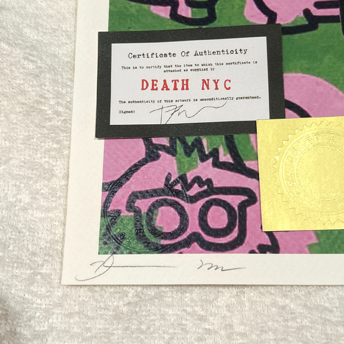 DEATH NYC ミッキーマウス ルイヴィトン LOUISVUITTON キースヘリング 世界限定100枚 ポップアート アートポスター 現代アート KAWS Banksy_画像2